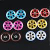 Replacement Part For 4Sets 19mm Aluminum Alloy Bearing Guide Wheel Six-hole Plastic Outer Ring 95238 95213 For Mini 4WD RC Car Model - (Color: Black Wheel Redring) view 2