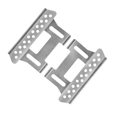 Replacement Part For Alloy Side Pedal Plates #E For 1:10 SCX10 RC Crawler Car Pack Of 2 (Silver) - (Color: White)