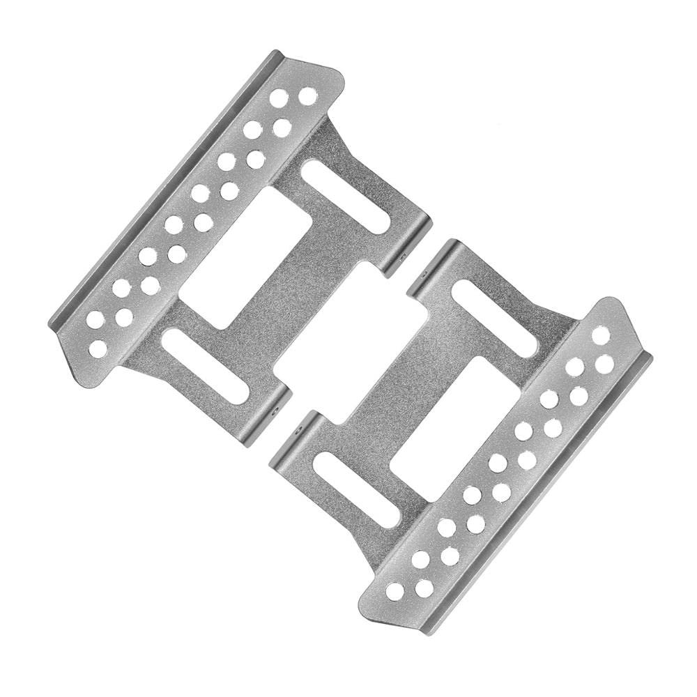 Replacement Part For Alloy Side Pedal Plates #E For 1:10 SCX10 RC Crawler Car Pack Of 2 (Silver) - (Color: White)