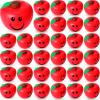Jerify 30 Pcs Fruit Stress Ball Toys Red Fruit Smile Stress Balls Soft Foam Party Favors Bulk for Teens Adults Finger Exercise School Carnival Reward Gifts Party Favor Supplies(Red) view 1