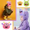 Aoriher 12 Pcs Monster Paper Hats Party Headbands Monster Themed Birthday Party Supplies Baby Shower Favors Dress Costume for Boys Girls Kids Supplies Cosplay Props, 6 Styles view 2