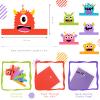 Aoriher 12 Pcs Monster Paper Hats Party Headbands Monster Themed Birthday Party Supplies Baby Shower Favors Dress Costume for Boys Girls Kids Supplies Cosplay Props, 6 Styles view 3