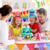 Aoriher 12 Pcs Monster Paper Hats Party Headbands Monster Themed Birthday Party Supplies Baby Shower Favors Dress Costume for Boys Girls Kids Supplies Cosplay Props, 6 Styles view 4