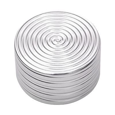 Spinning Toy , Hand Spinner Gifts for Kids Adults, Slider for Anti Anxiety ADHD Stress Relief, Chinese New Year Feng Shui Coins for Health and Wealth (Cylindrical - Silver)