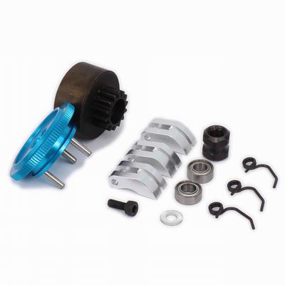 Replacement Part For 14T Gear Bearing Clutch Shoes Springs Cone&Engine Nut Flywheel Assembly For 1/8 - (Color: Blue)