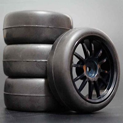 Replacement Part For 1Set 4Pcs Racing Tires Tyre Metal Wheel Rim 4Pcs For RC 1/10 On-Road Car 94123/94103/94122 D4/D3 FW06 108H - (Color: 108H-6018)