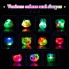 100 Pack Light up Ring St Patrick's Day Flashing Party Favor LED Jelly Ring Glow in the Dark Ring Animal Bumpy Ring for Boys Girls Finger Toy for Prizes Birthday Rewards Raves Concert Shows Supplies view 3