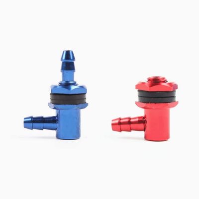 Replacement Part For Fixed-Wing Drone Tank Accessories Fuel Nozzle CNC L-Type Anodized Aluminum Long/Short Nozzle For Rc Drone Fuel Tank - (Color: Short Blue)