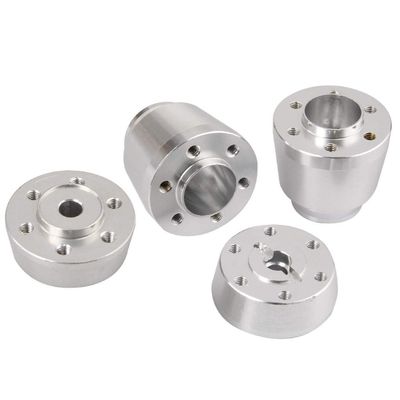 Replacement Part For RC AX31010+AX31011 Aluminum Front & Rear Wheel Hex Mount For 1:10 90068 90050 - (Color: Silver)