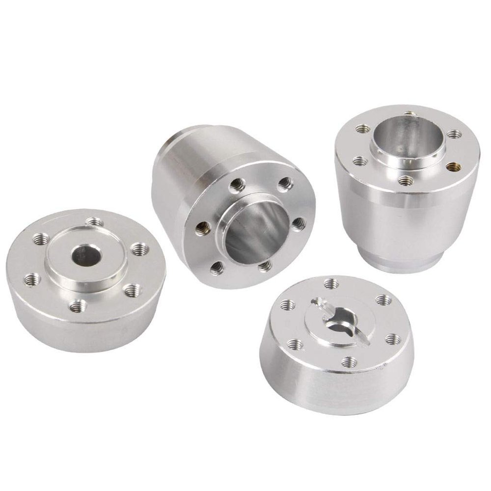 Replacement Part For RC AX31010+AX31011 Aluminum Front & Rear Wheel Hex Mount For 1:10 90068 90050 - (Color: Silver)