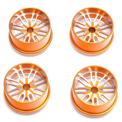 Replacement Part For 4 Pieces Mini 4WD Wheels Aluminum Wheel Hub Spare Parts For Mini 4WD Racing Car Model - (Color: Golden)