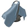 MOZAH Baby Car Seat Cover, Versatile Nursing Cover, Infant Car Seat Protector, Breathable Organic Cotton Muslin, Essential Newborn and Nursery Must-Haves, Unisex, Blue Mirage view 1