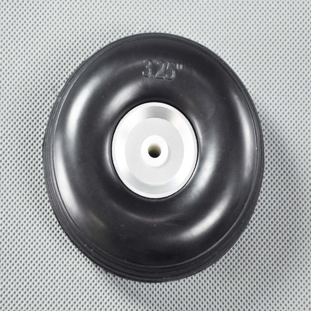 Replacement Part For 1 Pair Of 3.25"/83mm RC Airplane PU Wheel With Dia-Casting Aluminum Hub W/Screw