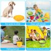 Beach Sand Toys Set for Kids, Silicone Collapsible Foldable Beach Bucket Travel Beach Toys for Summer Outdoor Camping and Fishing Tub with Sand Molds Shovels Rakes for Toddlers Boys Girls 2.5L 3PCS view 4
