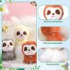 9 Pcs Mini Sloth Stuffed Animal Sloth Birthday Party Supplies Small Baby Shower Sloth Gifts Soft Huggable Adorable Jungle Animal Plush Toys Set for Party Favors Award 4 Inches (Brown, Gray, Beige) view 3