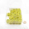 Yellow Cirrus Dice with Black Hearts D6 16mm (5/8in) Pack of 50 Wondertrail view 1