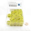 Yellow Cirrus Dice with Black Hearts D6 16mm (5/8in) Pack of 50 Wondertrail view 2