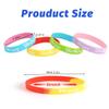 CCINEE 24 PCS Happy Birthday Silicone Bracelets, Colored Silica Rubber Stretch Wristbands for Kids Teenagers Birthday Party Supplies,4 Styles view 2