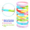 CCINEE 24 PCS Happy Birthday Silicone Bracelets, Colored Silica Rubber Stretch Wristbands for Kids Teenagers Birthday Party Supplies,4 Styles view 4