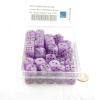 Purple Cirrus Dice with Black Hearts D6 16mm (5/8in) Pack of 50 Wondertrail view 2