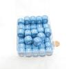 Light Blue Opaque Dice with White Numbers D3 (D6 1-3 Twice) 16mm (5/8in) Pack of 100 Wondertrail view 1