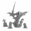 Grave Wraith and Tombstones Miniature 25mm Heroic Scale Figure Dungeon Dwellers Reaper Miniatures view 1