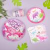 WERNNSAI Pink Dinosaur Birthday Decorations - 64 PCS Dinosaur Plates Napkins Cups Girl Dino Party Decorations Dino Paper Plates for Kids Girls Birthday Baby Shower Serves 16 Guests view 3