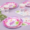 WERNNSAI Pink Dinosaur Birthday Decorations - 64 PCS Dinosaur Plates Napkins Cups Girl Dino Party Decorations Dino Paper Plates for Kids Girls Birthday Baby Shower Serves 16 Guests view 4