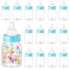 36 Pcs 3.5 Inch Baby Bottle Shower Favor Mini Plastic Candy Bottle Clear Bottles for Baby Shower Mini Feeding Candy Box for Party Favor Gift Decor(Blue) view 1