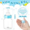 36 Pcs 3.5 Inch Baby Bottle Shower Favor Mini Plastic Candy Bottle Clear Bottles for Baby Shower Mini Feeding Candy Box for Party Favor Gift Decor(Blue) view 2