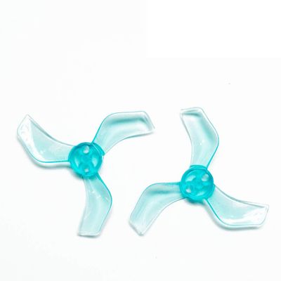 Replacement Part For 12 Pairs 1635 3 Paddles Propeller With 1mm Mounting Hole Compatible Motor For 80mm Indoor Frame RC Racer Drone - (Color: 12 Pairs Blue)