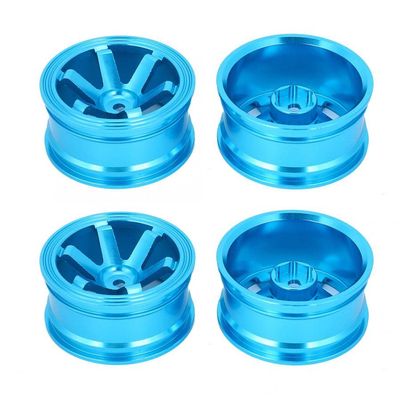 Replacement Part For 4pcs 52mm 5/6 Spoke RC Wheel Hub Aluminum Wheel Rims For 1/10 RC Flat Running Drift Car RC Car Wheel Hubs Accessory - (Color: Blue)