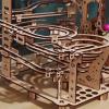 Wooden Marble Run Kit - 3D Puzzle Wood Colored Balls Run Stepped Hoist with 3-Stepped Lift Mechanism - Kinetic DIY Marble Run Wooden Puzzle view 4