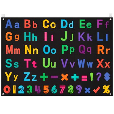 WATINC 151Pcs Alphabets Letters Numbers Felt Board Story Preschool Set Colorful ABC Letter Upper Lower Case Math Symbols Large Wall Storyboard Early Learning Play Kit for Toddlers Kids 41 x 30 Inch