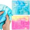 Frienda 2 Pack Marble Maze Mat Fidget Tactile Sensory Toys Stress Relief Toys Relief Anxiety Calming Mats for School Classroom Reduce Stress Anxiety Improve Focus(Vivid Style,8.7 x 6.3 Inch) view 1