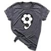 Custom Soccer Ball Shirt, Soccer Ball Birthday Gift Shirt, For Girls or Boys 1st Birthday 2nd 3rd 4th 5th 6th 7th 8th 9th Gift Shirt, Boys Birthday Number Shirt view 1