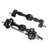 Dilwe RC Front Axle Rear Axle Set, 146MM/5.75inch CNC Aluminum Front and Rear Axle Set for MN98 D90 D91 D99 MN99S 1:12, 2 Colors RC Upgrades Accessories Part(Black) view 1