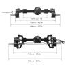 Dilwe RC Front Axle Rear Axle Set, 146MM/5.75inch CNC Aluminum Front and Rear Axle Set for MN98 D90 D91 D99 MN99S 1:12, 2 Colors RC Upgrades Accessories Part(Black) view 2