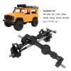 Dilwe RC Front Axle Rear Axle Set, 146MM/5.75inch CNC Aluminum Front and Rear Axle Set for MN98 D90 D91 D99 MN99S 1:12, 2 Colors RC Upgrades Accessories Part(Black) view 4