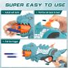 Dinosquad Dinosaur Blasters Toy for Toddlers, 50 Soft Foam Bullets & 5-Dart Rotating Drum, Dino Soft Bullet Blasters for Indoor Outdoor Shooting Game for 6 Year Old Boys Girls and Up view 4