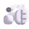 Baby Dinnerware Set by Muqee Peeko in a Sweet Lilac Color including Sets with Suction - Food Grade Silicone (5 Piece Set) view 1