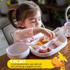 Baby Dinnerware Set by Muqee Peeko in a Sweet Lilac Color including Sets with Suction - Food Grade Silicone (5 Piece Set) view 2