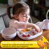 Baby Dinnerware Set by Muqee Peeko in a Sweet Lilac Color including Sets with Suction - Food Grade Silicone (5 Piece Set) view 4