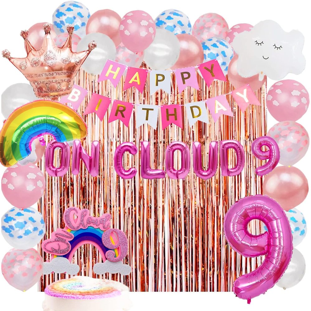 pink on cloud 9 th birthday