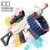 Electric Automatic Toy, JakMean Toy Blaster with 30 Dart Clips and 100 Foam Darts, Outdoor Shooting Games Toys for 6-12 Year Old Boys & Girls Adults, Gifts for Birthday Xmas (J3A) view 1