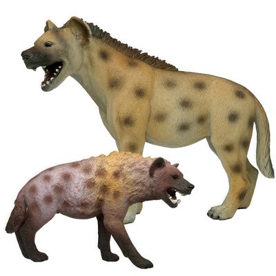 Gemini&Genius Hyena Toys, Wild Hyena Animal Toys, Wolf Action Figures, Great Creative Play Gift, Collection, Cake Topper, Role-Play, Storytelling Props, Party Supplies and Room Decoration for Kids