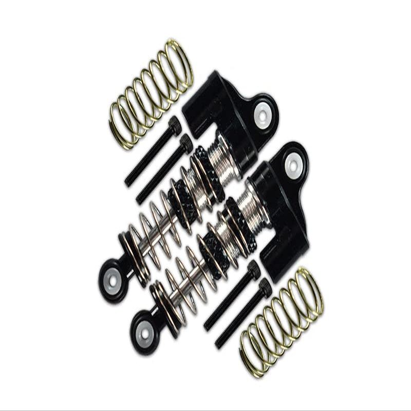 Aluminum Front Or Rear L-Shape Piggy Back Damper 35mm For Axial 1/24 SCX24 Jeep Wrangler AXI00002-8Pc Set Black