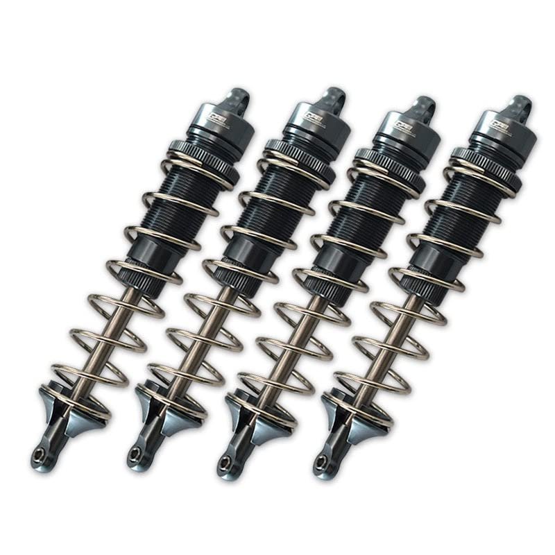 Team Corally 1/10 Sketer XL4S C-00191 Upgrade Parts Aluminum Front & Rear Adjustable Dampers 130mm - 4Pc Set Gray Silver