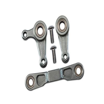 Aluminum Steering Assembly with 5X8 Bearings for 1/10 Tamiya XV-01-3Pc Set Gray Silver