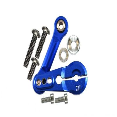 Aluminum Tie Rod + 23T Servo Horn For Arrma 1:8 Kraton/Talion/Typhon/Outcast/Notorious/Kraton V5 / Notorious V5 / 1:7 Infraction/Limitless/Mojave - 9Pc Set Blue